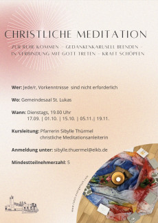 Einladung christliche Meditation